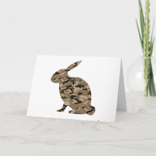 Carte Silhouette de lapin Camouflage