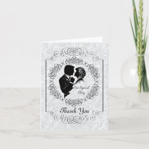 Carte Silhouette de mariée et de chambre personnal