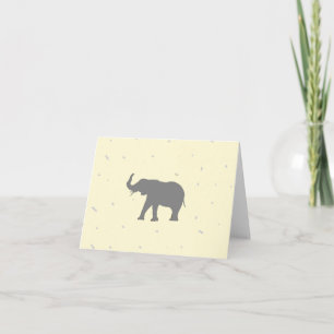 Carte Silhouette d'éléphant gris