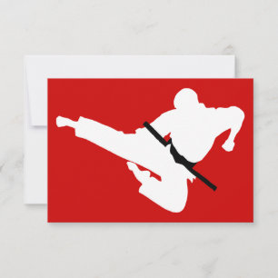 Carte silhouette des arts martiaux