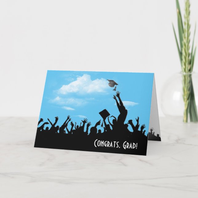Carte Silhouette diplômée sur ciel (Devant)