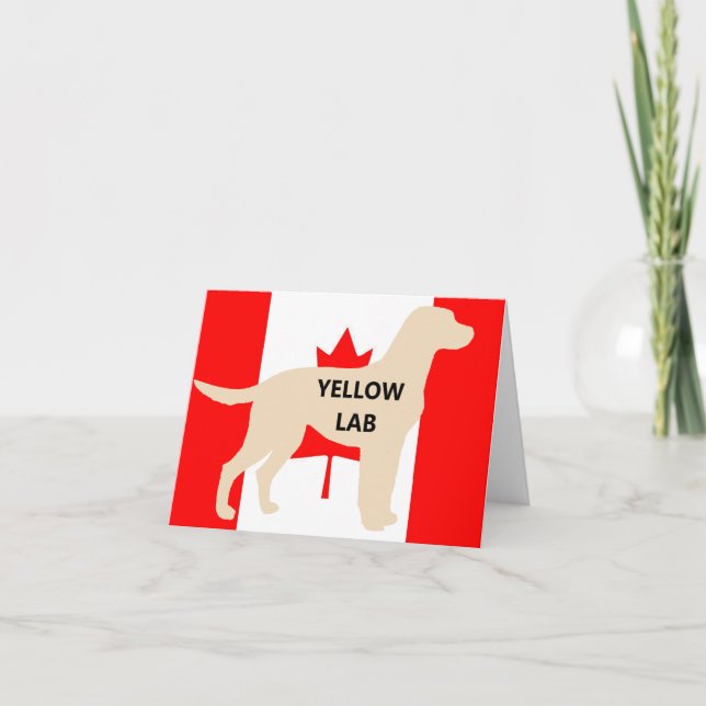 Carte silhouette du nom du lab jaune LR sur flg (Devant)