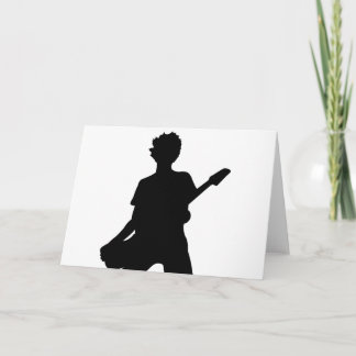 Carte Silhouette guitariste - B&W