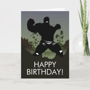 Carte Silhouette héroïque de Hulk