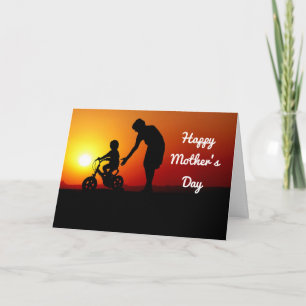 Carte Silhouette Mère Et Enfant