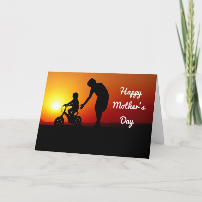 Carte Silhouette Mère Et Enfant (Devant)
