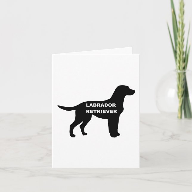 Carte silhouette nom labrador (Devant)