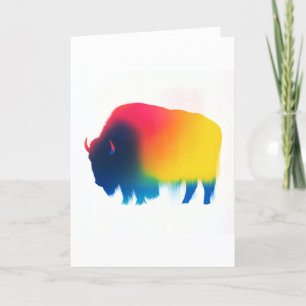 Carte Silhouette pour bison de peinture à vaporisa