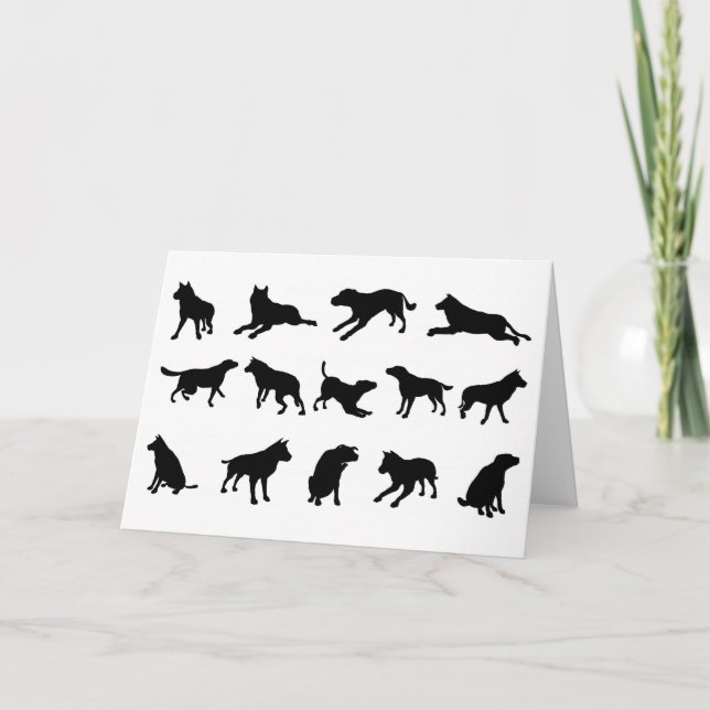 Carte Silhouettes de chien (Devant)
