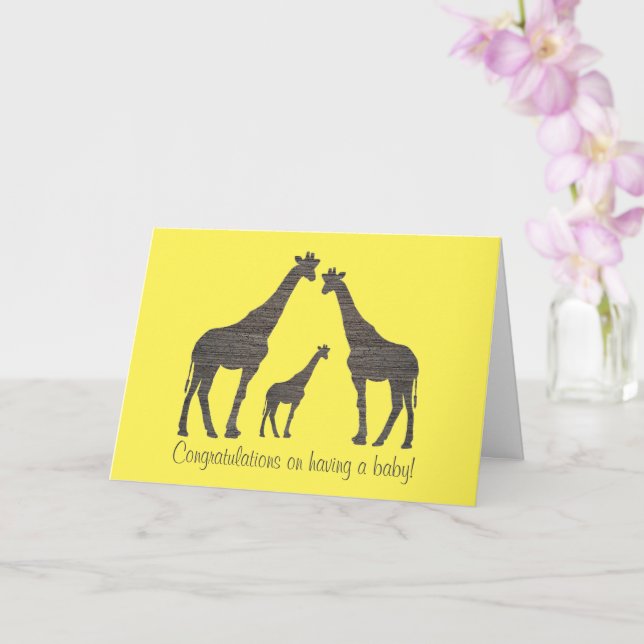 Carte Silhouettes de girafe (Orchidée)