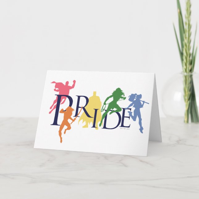 Carte Silhouettes de personnage de la Ligue de la Justic (Devant)