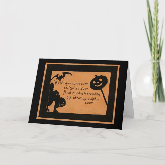 Carte Silhouettes d'Halloween (Devant)