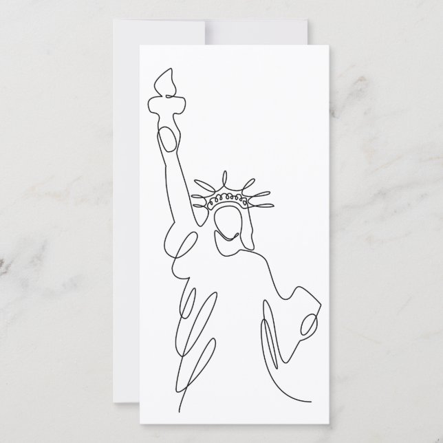 Carte Silhuette Statue de la Liberté (Devant)