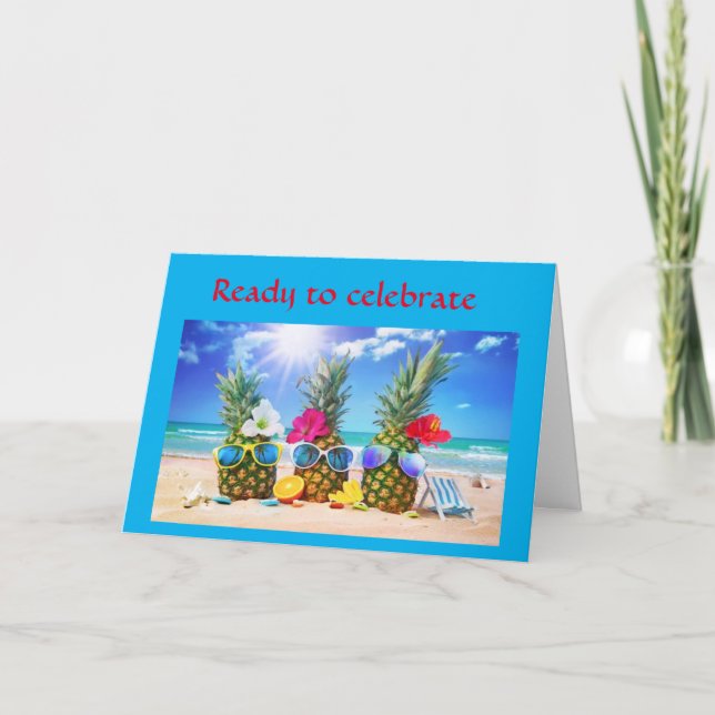 Carte SILLY PINEAPPLE'S DIT HEUREUX "50ème ANNIVERSAIRE" (Devant)