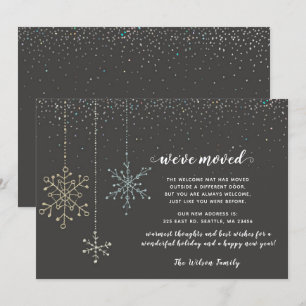 Carte Silver Gold Snowflakes Nous avons déplacé les Cart