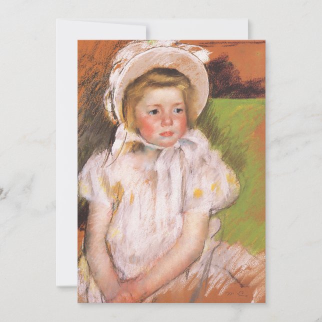 Carte Simone dans un Bonnet blanc | Mary Cassatt (Devant)