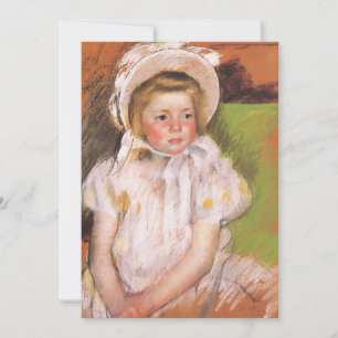 Carte Simone dans un Bonnet blanc Mary Cassatt