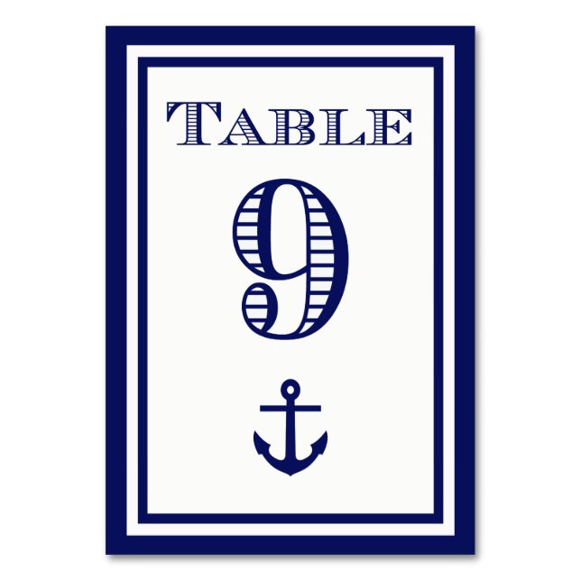 Carte simple Ancre encadrée bleu marine #9 (Par défaut)