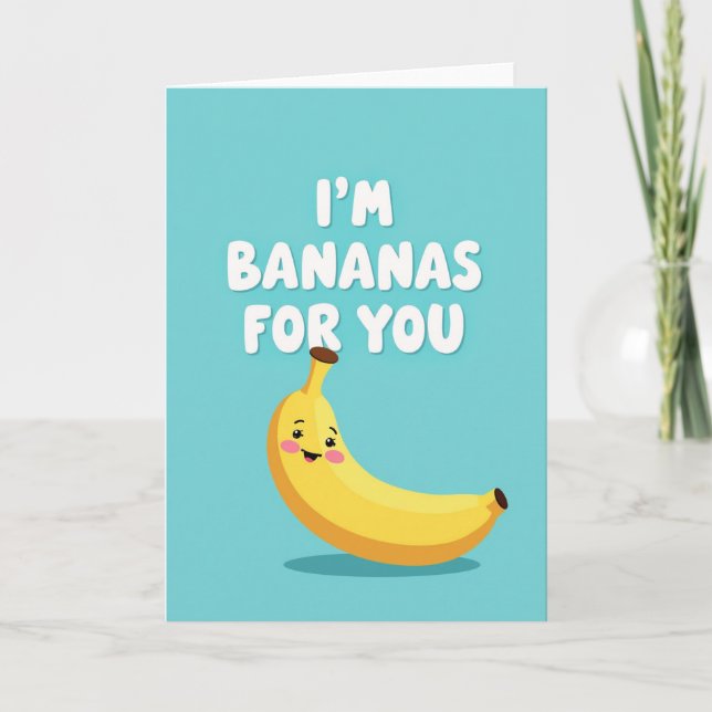 Carte Simple Bananas For You Card (Devant)