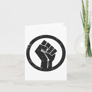 Carte Simple Black Life Matériau de protestation Power P
