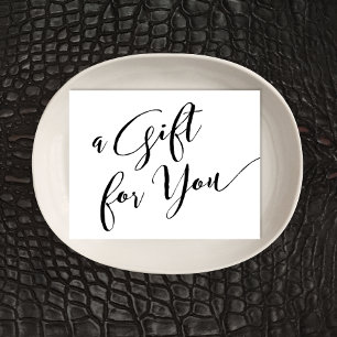 Carte Simple blanc manuscrit Calligraphie Script Cadeau