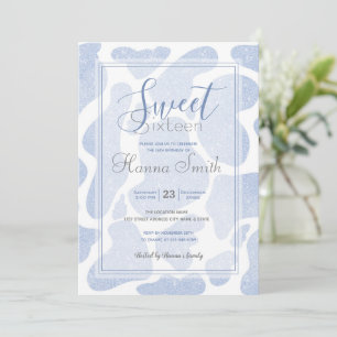Carte Simple Bleu Blanc Grandes Portes De Vache Motif an