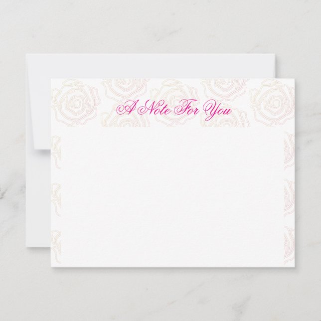 Carte simple 'Bold Rose' (Devant)