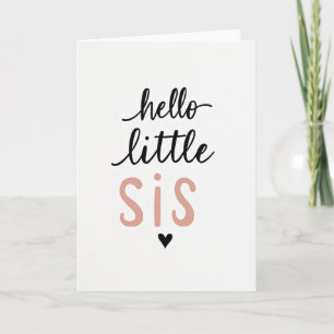 Carte Simple Bonjour Petite Soeur