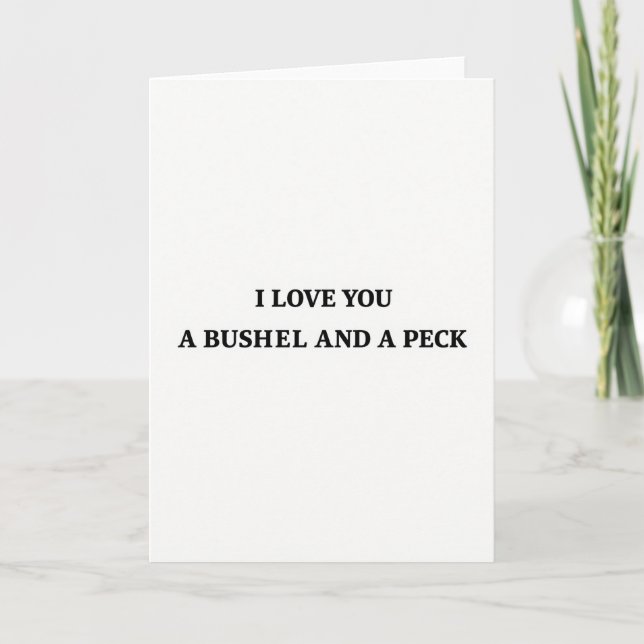 Carte Simple Bushel Peck Love Card (Devant)
