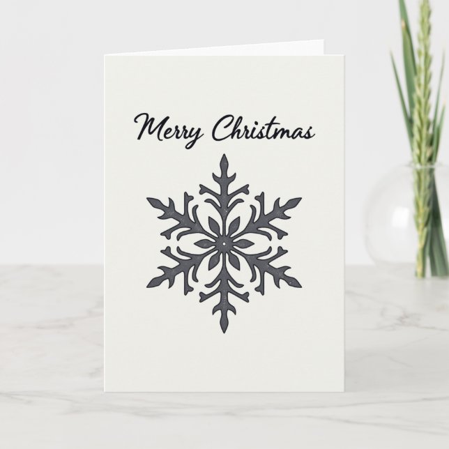Carte Simple Christmas Snowflake Greeting Card (Devant)
