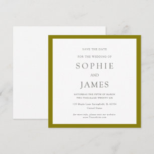 Carte Simple classique chic couleur save the date Maria