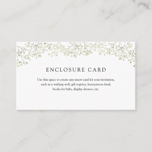 Carte simple d'accompagnement Baby's Breath (Devant)