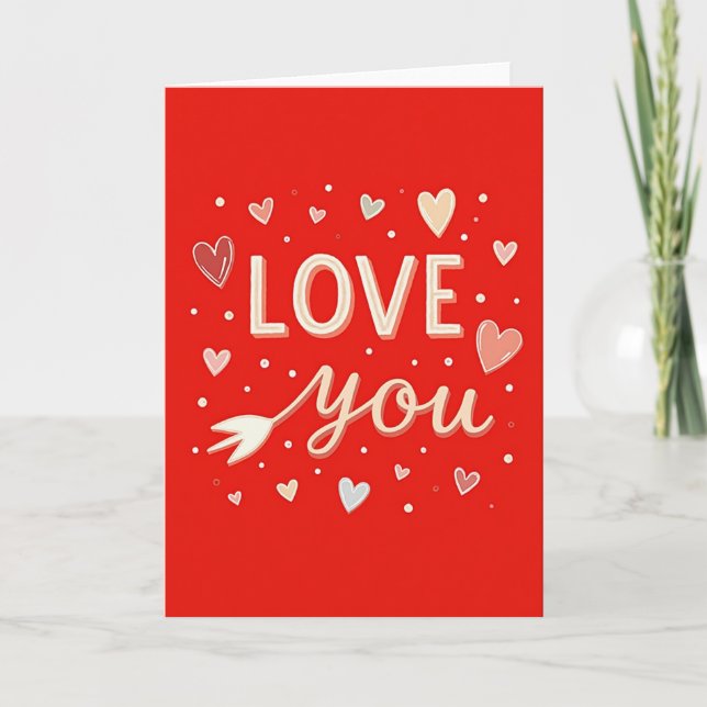 Carte Simple d'Amour Doux (Devant)