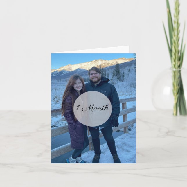 Carte simple d'anniversaire photo (Devant)