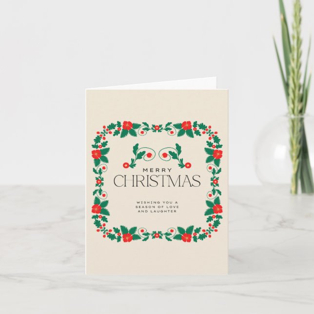 Carte simple de couronne de Noël (Devant)