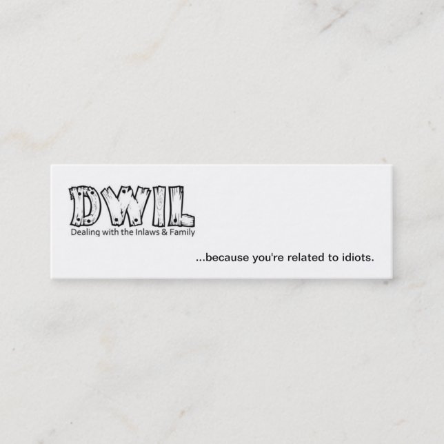 Carte simple de DWIL - petite (Devant)