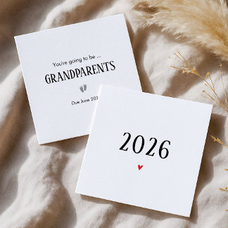 Carte simple de Faire-part de grossesse 2026