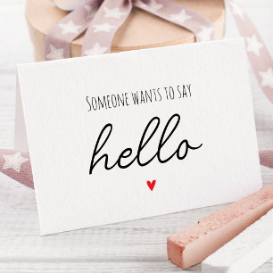 Carte simple de Faire-part de grossesse de révélat