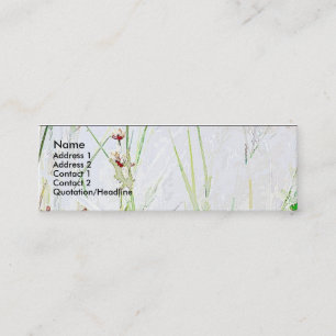 Carte simple de profil d'herbe/fleurs