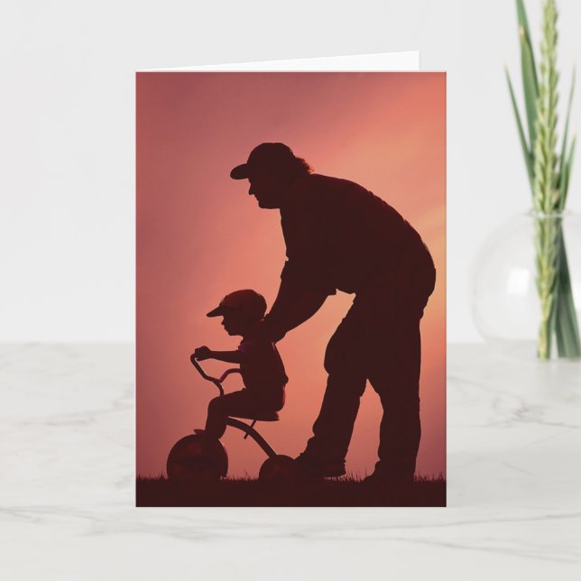Carte simple de silhouette pour la fête des pères (Devant)