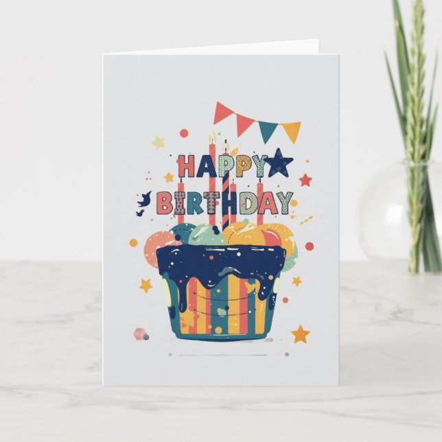 Carte simple design birthday card (Devant)