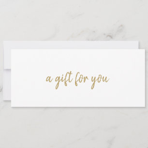 Carte Simple Elegant Business Gold Certificat cadeau