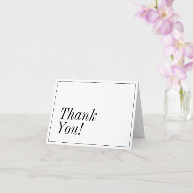 Carte Simple, élégant et respectueux "Merci" ! (Orchidée)