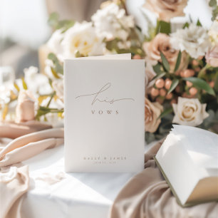 Carte Simple Élégant Mariage photo blanc Ses Vows