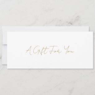 Carte Simple Elegant Modern Gold Certificat cadeau