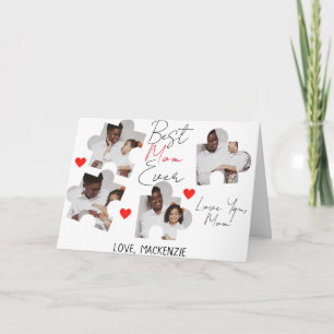 Carte Simple Elegant Mothers Day Puzzle Photo Collage