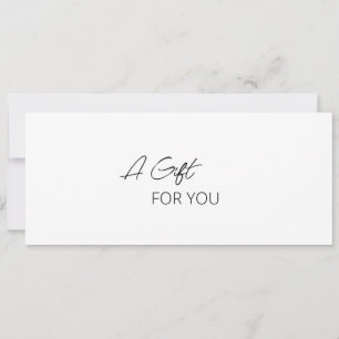 Carte Simple Elegant QR Code Modern Cadeau Certificat