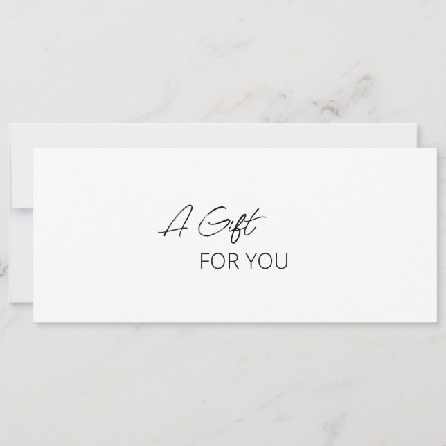 Carte Simple Elegant QR Code Modern Cadeau Certificat (Devant)