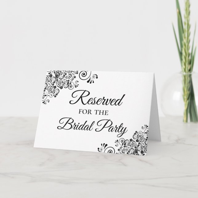 Carte Simple Elegant Réservé pour la fête nuptiale (Devant)