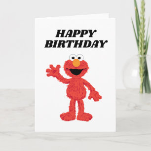 Carte Simple Elmo 1er anniversaire